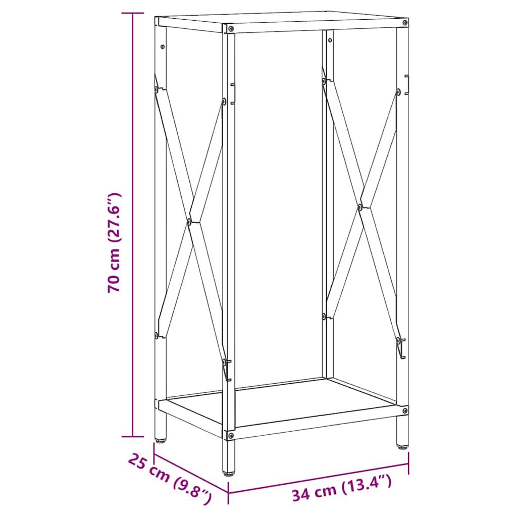 Rastrelliera per Legna da Ardere Antracite 34x25x70 cm - homemem39