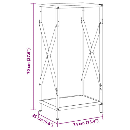 Rastrelliera per Legna da Ardere Antracite 34x25x70 cm - homemem39