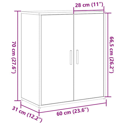 Credenza Legno Antico 60x31x70 cm in Legno Multistrato - homemem39