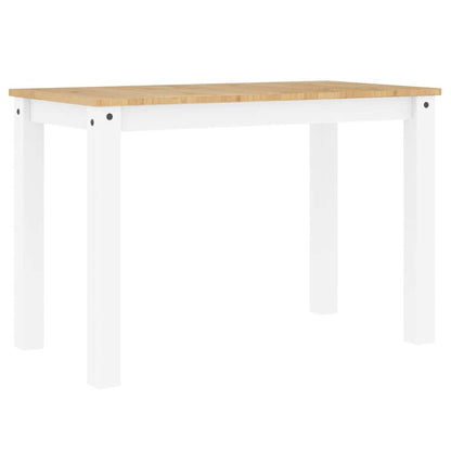 Set da Pranzo 5 pz Panama Bianco in Legno Massello di Pino