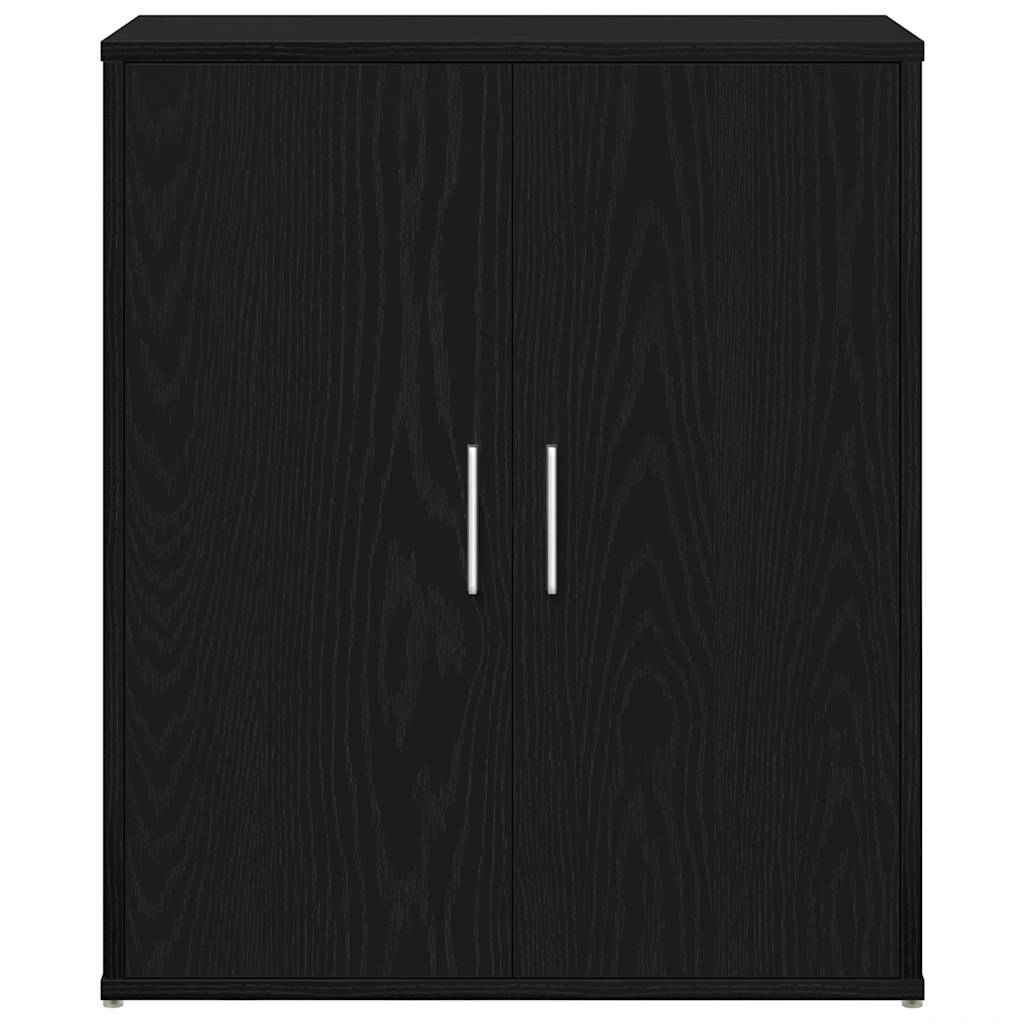 Credenza Rovere Nero 60x31x70 cm in Legno Multistrato