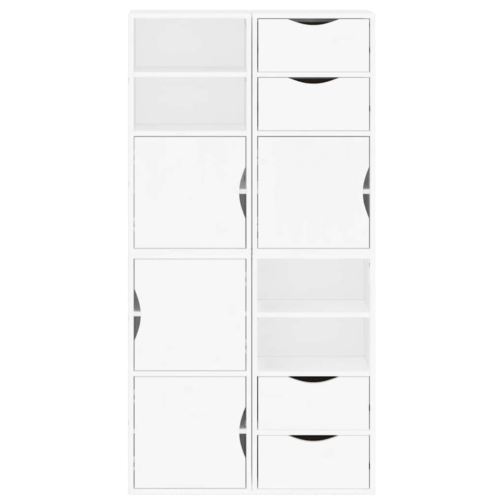 Armadietti Laterali 4 pz ODDA Bianco 40x24x79 cm Legno di Pino - homemem39