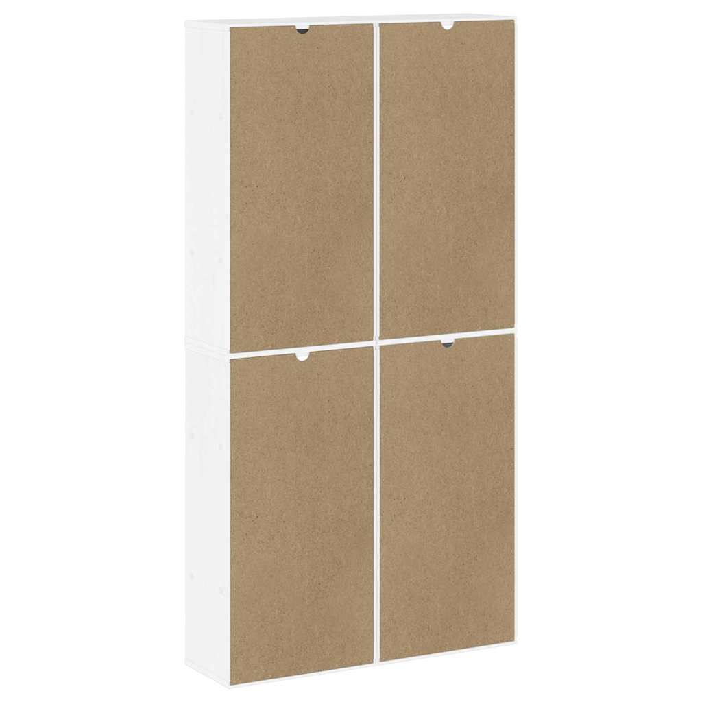 Armadietti Laterali 4 pz ODDA Bianco 40x24x79 cm Legno di Pino - homemem39