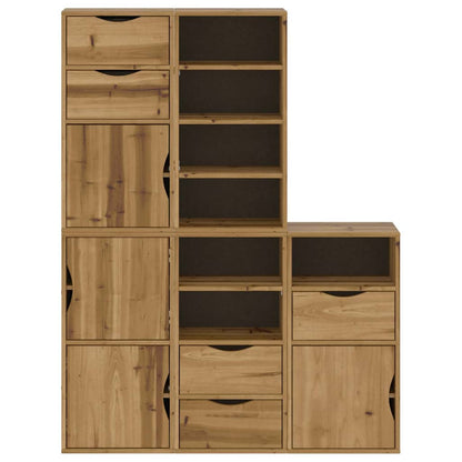 Armadietti Laterali 5 pz ODDA 40x24x79 cm Legno Massello Pino - homemem39