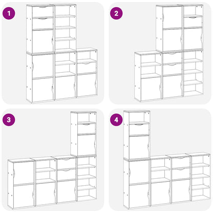 Armadietti Laterali 5 pz ODDA 40x24x79 cm Legno Massello Pino - homemem39