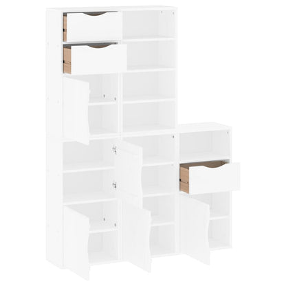 Armadietti Laterali 5 pz ODDA Bianco 40x24x79 cm Legno di Pino - homemem39