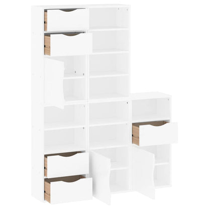 Armadietti Laterali 5 pz ODDA Bianco 40x24x79 cm Legno di Pino - homemem39