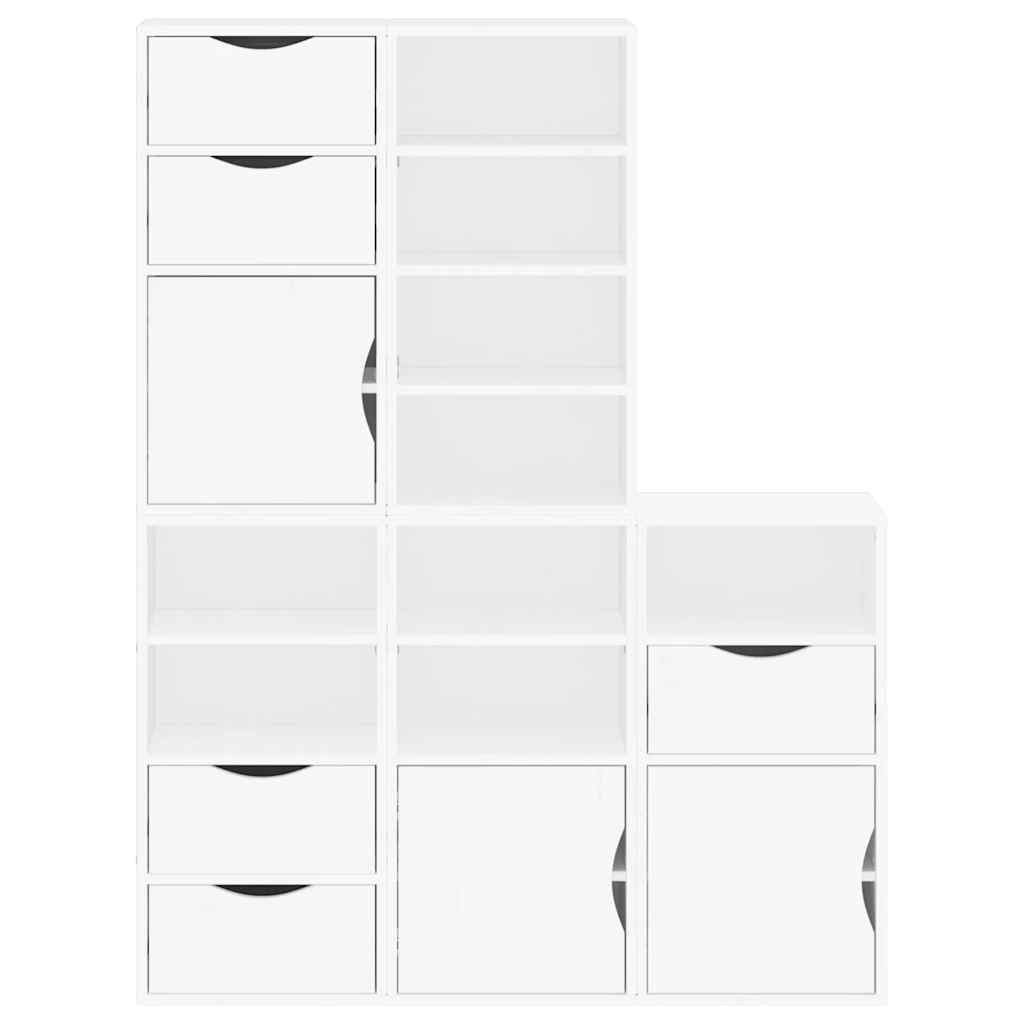 Armadietti Laterali 5 pz ODDA Bianco 40x24x79 cm Legno di Pino - homemem39