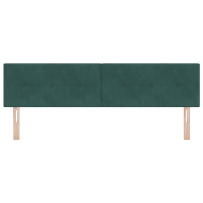 Testiera LED vidaXL Button Tufted Verde Scuro 90 cm in Velluto