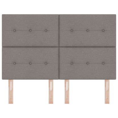 Testiera vidaXL Button Tufted Tortora 140 cm Tessuto