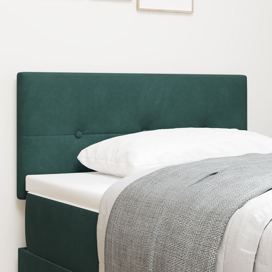 Testata LED vidaXL con bottoni imbottiti Verde Scuro 90 cm Velluto