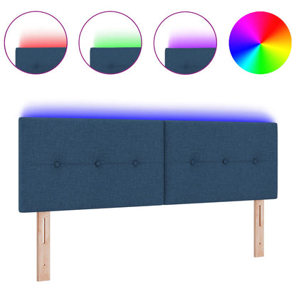 Testata LED vidaXL Blu con bottoni imbottiti 72 cm in tessuto