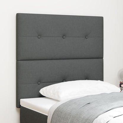 Testata LED vidaXL Grigio Scuro 90 cm Tessuto