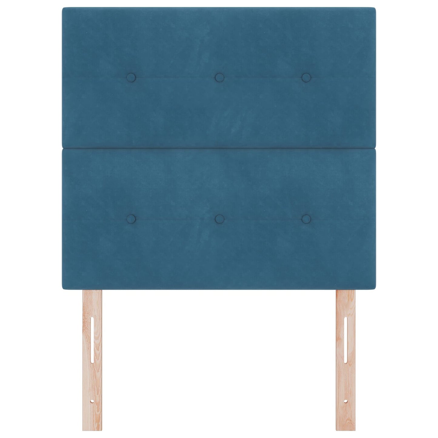 Testiera vitaXL Pieghettata Blu Scuro 90 cm Velluto