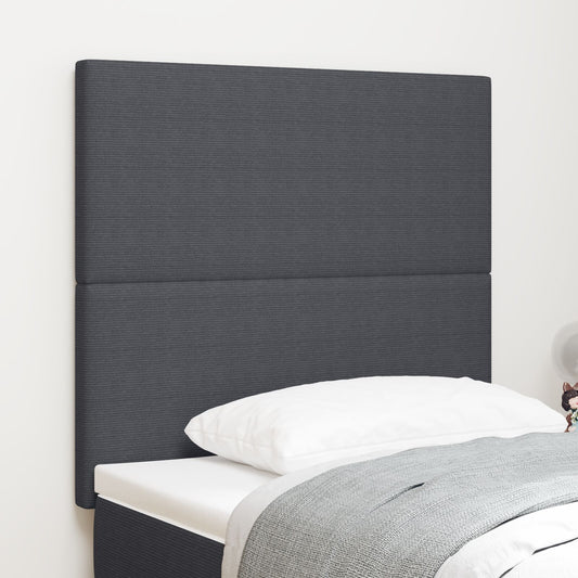 Testiera vidaXL Design Pieno Grigio Scuro 80 cm in Tessuto Corduroy