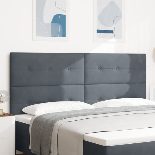 Testata LED vidaXL Grigio Scuro 100 cm Velluto