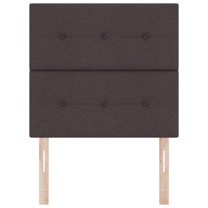 Testiera vidaXL con bottoni imbottiti marrone scuro 90 cm in tessuto