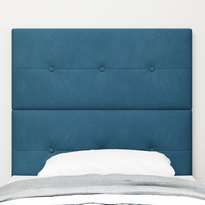 Testiera vitaXL Pieghettata Blu Scuro 90 cm Velluto