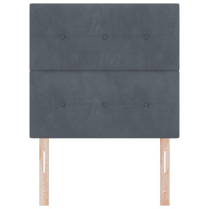 Testiera vidaXL Bottoni Imbottiti Grigio Scuro 90 cm Velluto