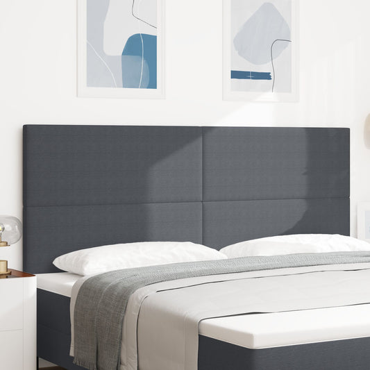 Testiera vidaXL Design Semplice Grigio Scuro 200 cm Tessuto Corduroy