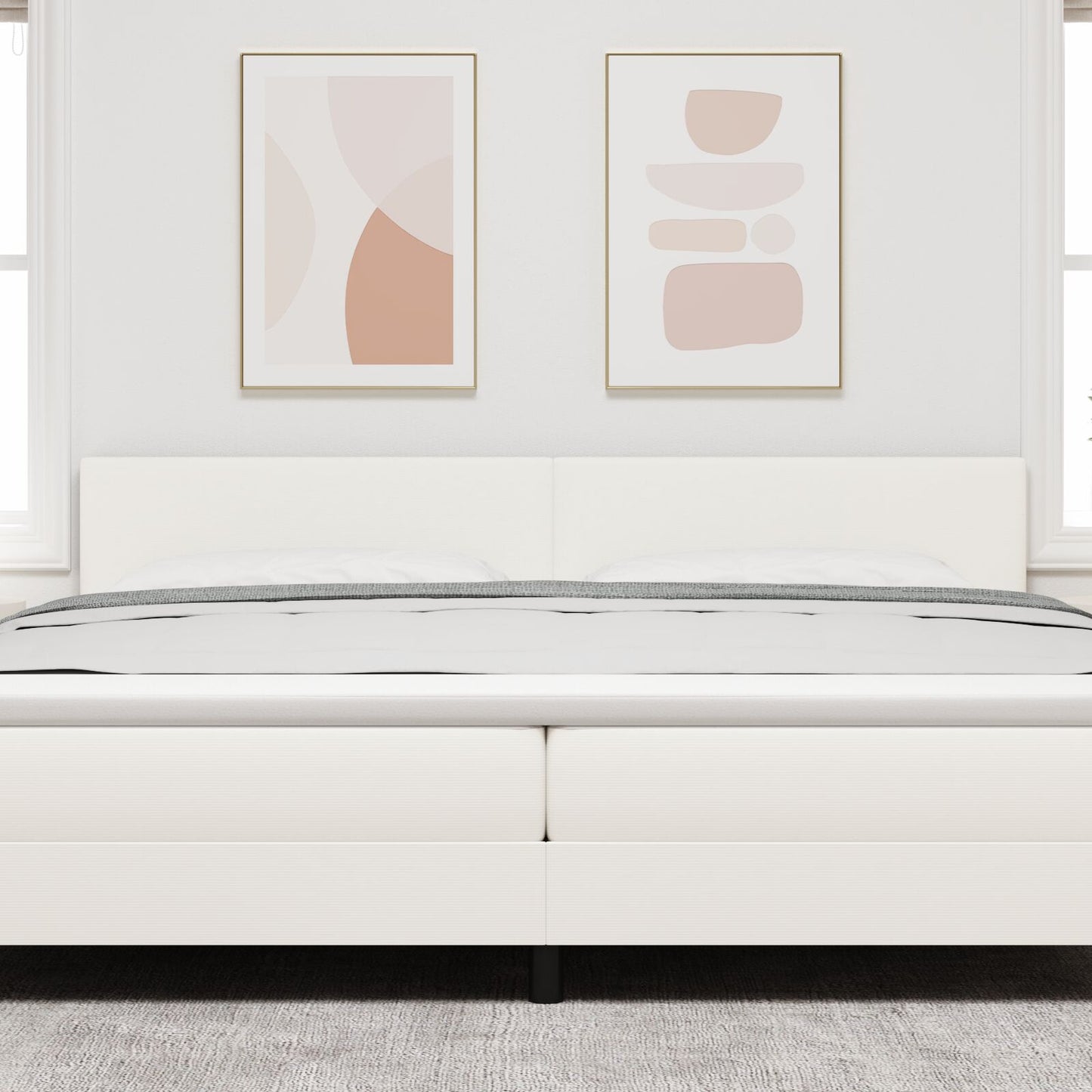 Testata LED Design Semplice VidaXL Crema 100 cm in Tessuto Corduroy