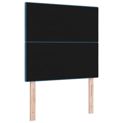 Testiera vitaXL Pieghettata Blu Scuro 90 cm Velluto