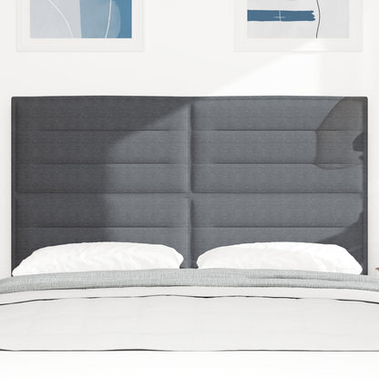Testiera vidaXL Design Semplice Grigio Scuro 160 cm in Tessuto Corduroy