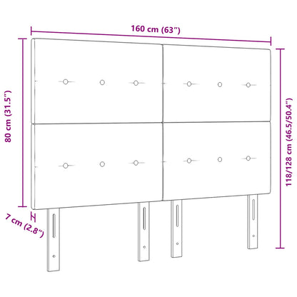 Testiera vidaXL con bottoni trapuntati nera in tessuto 160 cm
