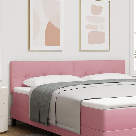 Testiera LED vidaXL A Bottoni Rosa 90 cm in Velluto