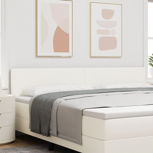 Testata LED Design Semplice VidaXL Crema 100 cm in Tessuto Corduroy