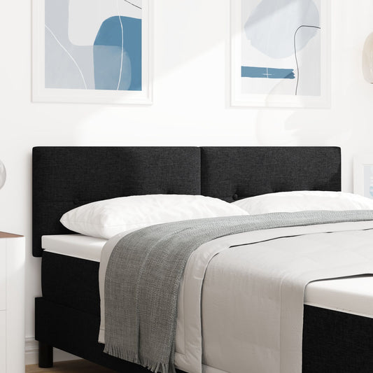 Testiera LED vidaXL con bottoni trapuntata nera 72 cm in tessuto