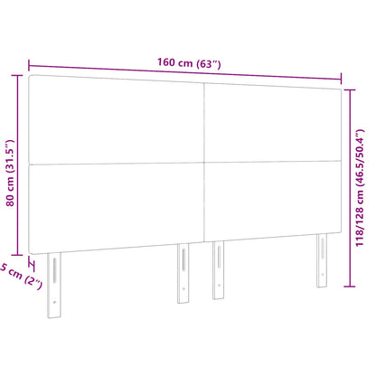 Testiera semplice crema vidaXL - 160 cm in velluto
