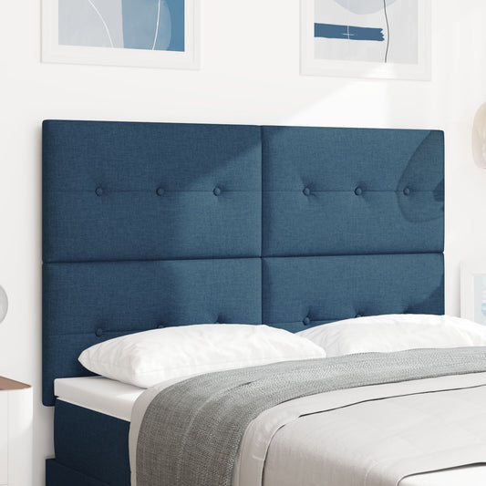 Testiera vidaXL Button Tufted Blu 160 cm Tessuto