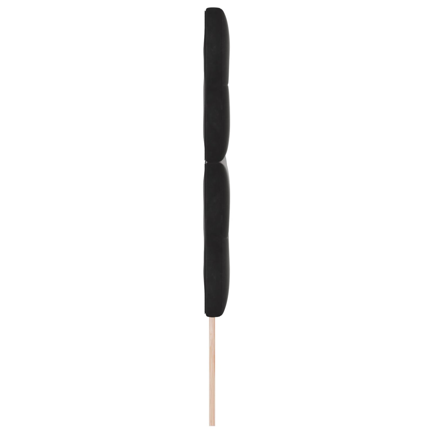 Testiera vidaXL Imbottita con Bottoni Nera 140 cm in Velluto