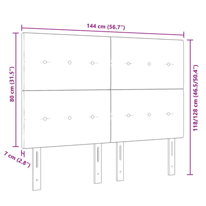 Testiera vidaXL Capitonnè Grigio Chiaro 140 cm Velluto