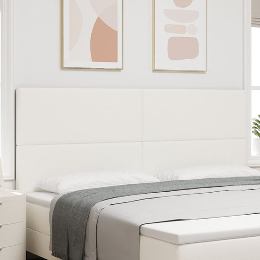 Testiera vidaXL Design Semplice Crema 200 cm in Tessuto Corduroy