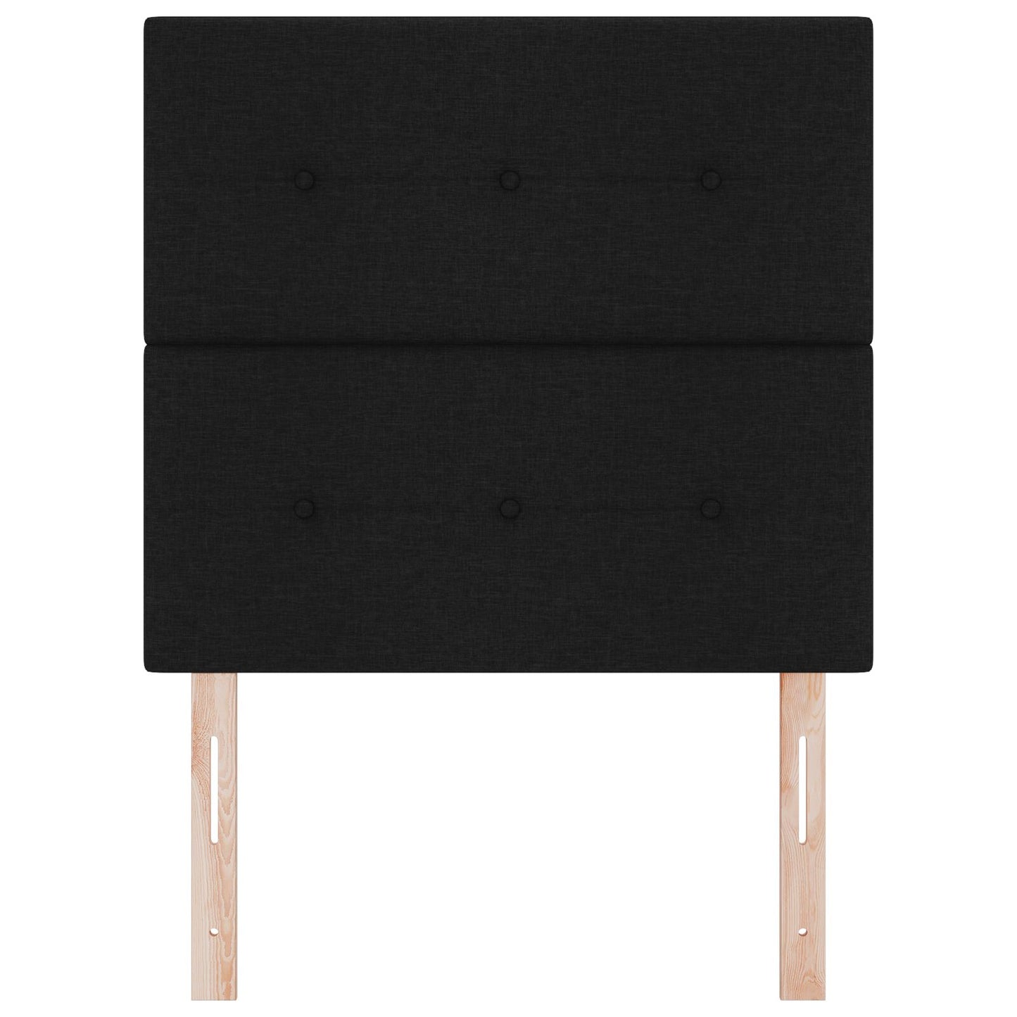 Testiera vidaXL Button Tufted Nera 80 cm in Tessuto