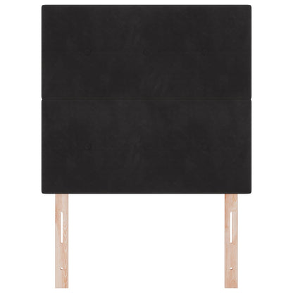 Testiera vidaXL Bottoni Trapuntata Nera 90 cm Velluto