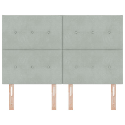 Testiera vidaXL Capitonnè Grigio Chiaro 140 cm Velluto