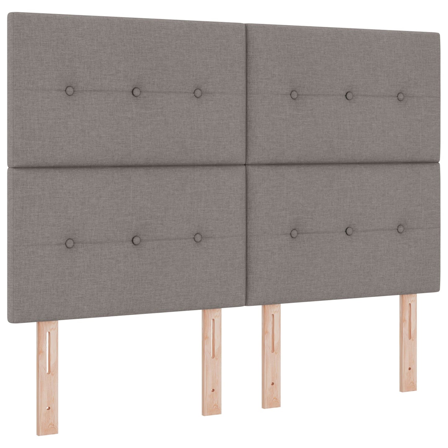 Testiera vidaXL Button Tufted Tortora 140 cm Tessuto