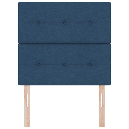 Testiera vidaXL Button Tufted Blu 100 cm in Tessuto