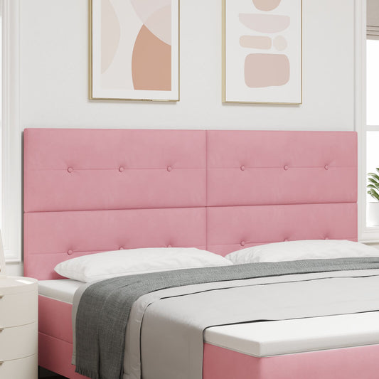 Testiera imbottita vidaXL Rosa 200 cm in Velluto