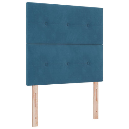 Testiera vidaXL Bottoni Imbottiti Blu Scuro 80 cm Velluto