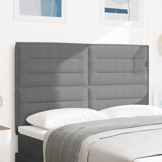 Testiera Design Semplice Grigio Chiaro 160 cm Tessuto Corduroy