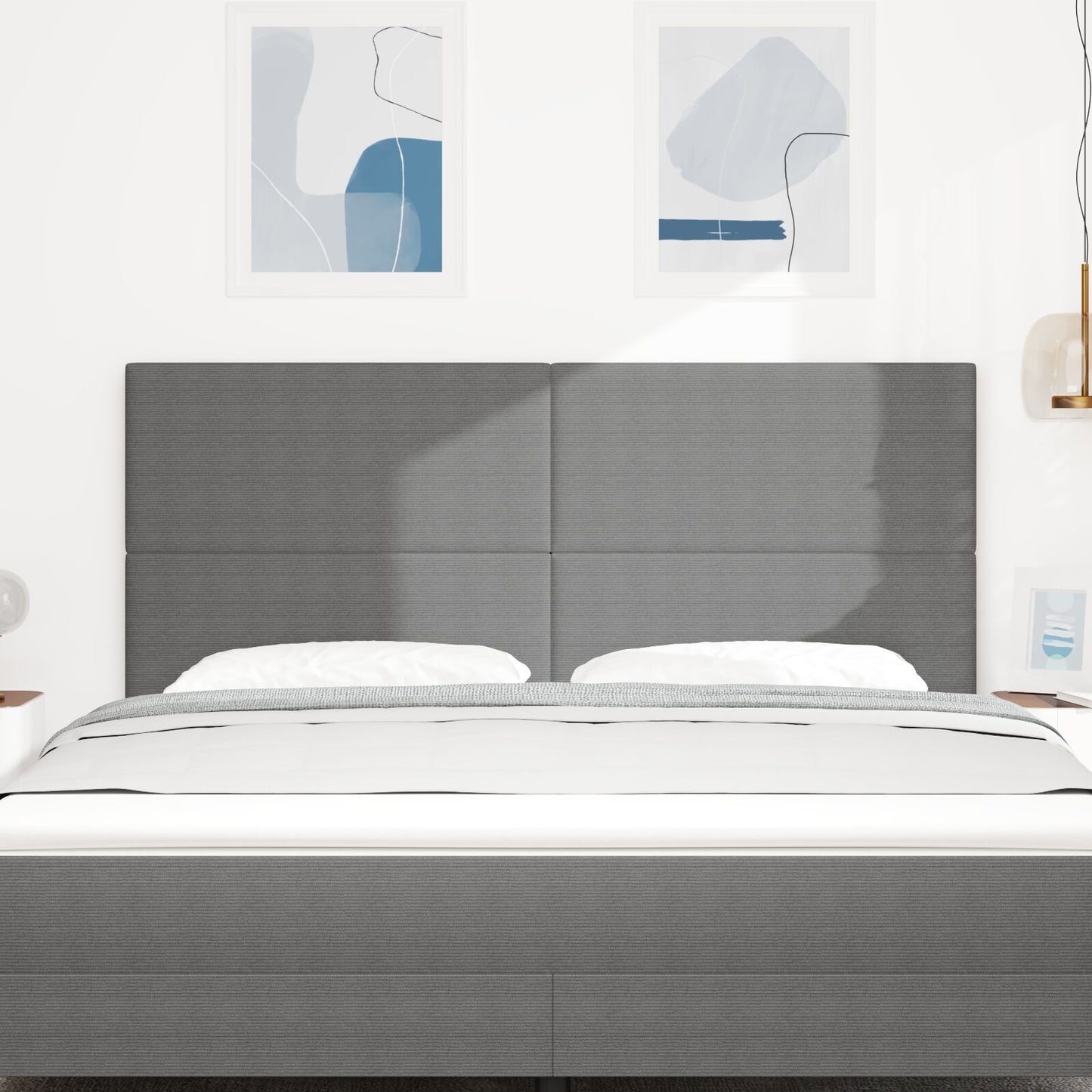 Testiera vidaXL Design Semplice Grigio Chiaro 180 cm in Tessuto Corduroy