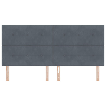 Testata LED vidaXL Grigio Scuro 100 cm Velluto
