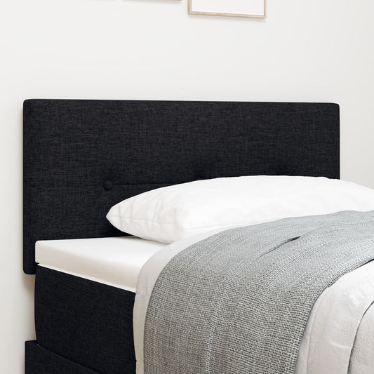 Testata LED vidaXL con bottoni imbottiti nera 90 cm in tessuto