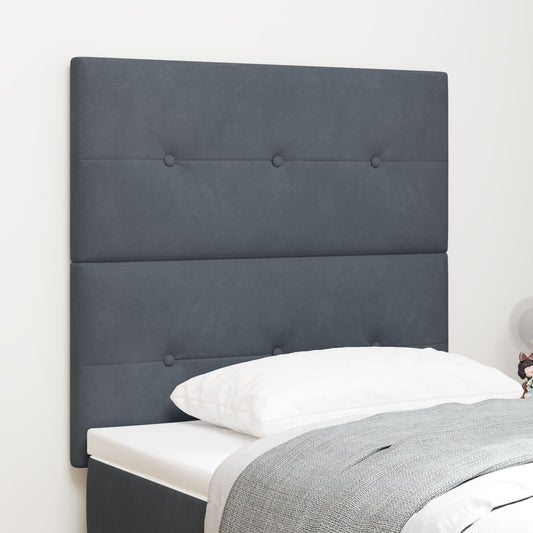 Testata LED vidaXL Grigia Scura 100 cm Velluto
