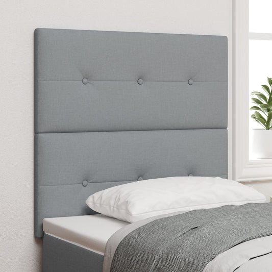Testiera vidaXL Button Tufted Grigio Chiaro 100 cm Tessuto