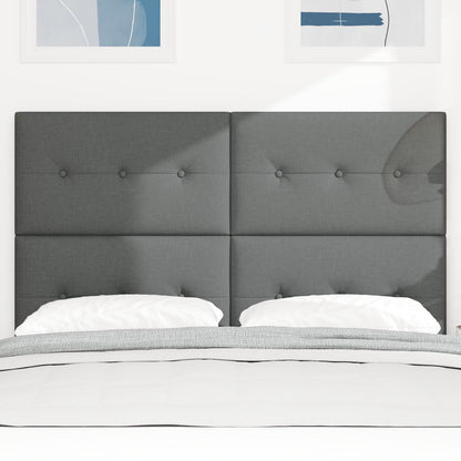 testiera vidaXL tufted con bottoni grigia scura 160 cm in tessuto
